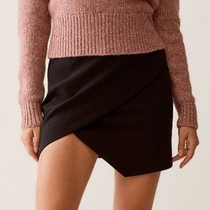 ARITZIA TALULA FAUX WRAP MINI SKIRT BLACK